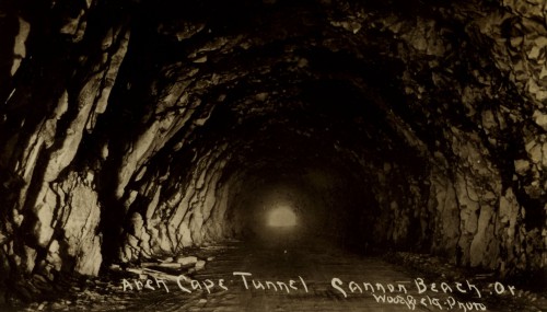 This photo, taken by Frank Woodfield, shows the tunnel after excavation was completed, circa 1939. 