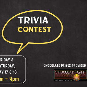 Trivia & Scavenger Hunt Event - Friday & Saturday, May 17 & 18 from 11am - 4pm